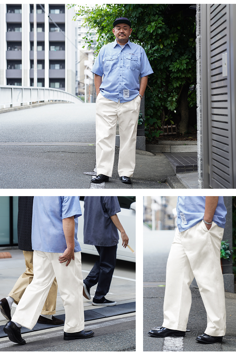 WAIPER チノトラウザー ベージュ WP1002 M52 ツータック WAIPER.inc フランス軍 1950〜60年代 M-52 ヴィンテージ