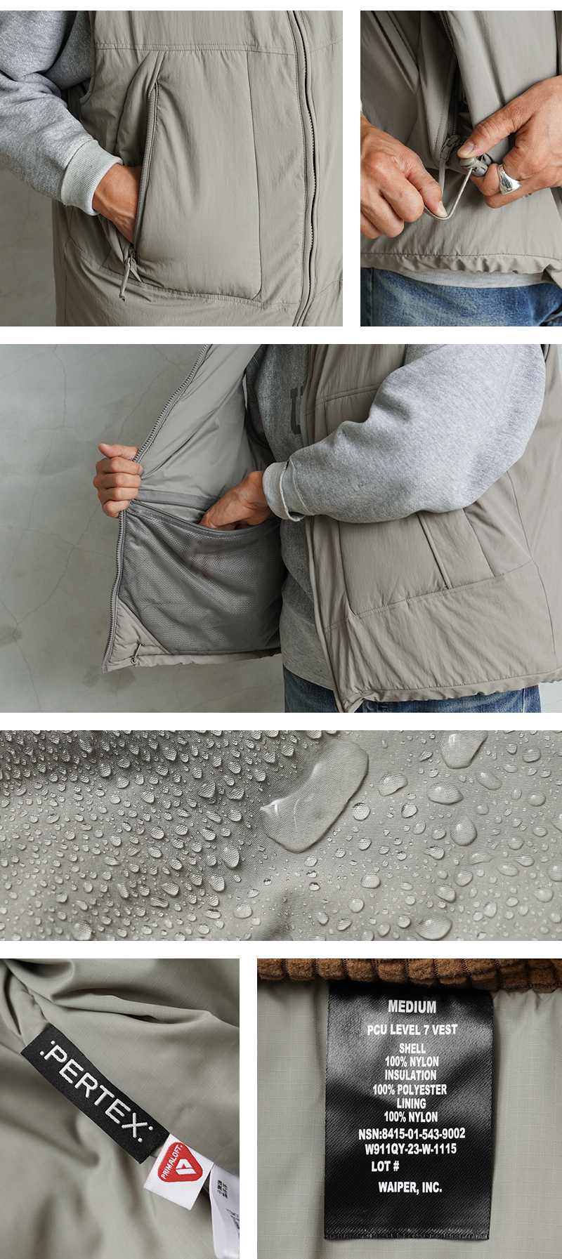 ミリタリー 卸売 仕入れ 問屋 WAIPER.inc 米軍 PCU LEVEL7A PRIMALOFT